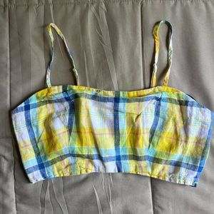 Forever 21 Plaid Yellow Top